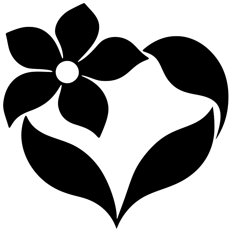 HeartCX004 — Botanical Heart ; preview rendered from the saved vector PDF