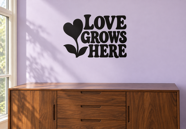 HeartCX008 — Love Grows Here; illustrative application of the exact PDF artwork