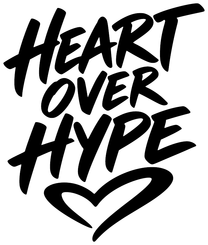HeartCX009 — Heart Over Hype ; preview rendered from the saved vector PDF