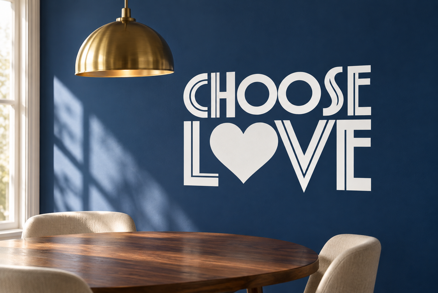HeartCX010 — Choose Love; illustrative application of the exact PDF artwork