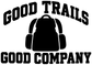 Vinyl decal graphic with “GOOD TRAILS” and “GOOD COMPANY” plus black headphones icon