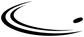 Hockey puck motion vinyl decal design: black swoosh lines with puck dot on white