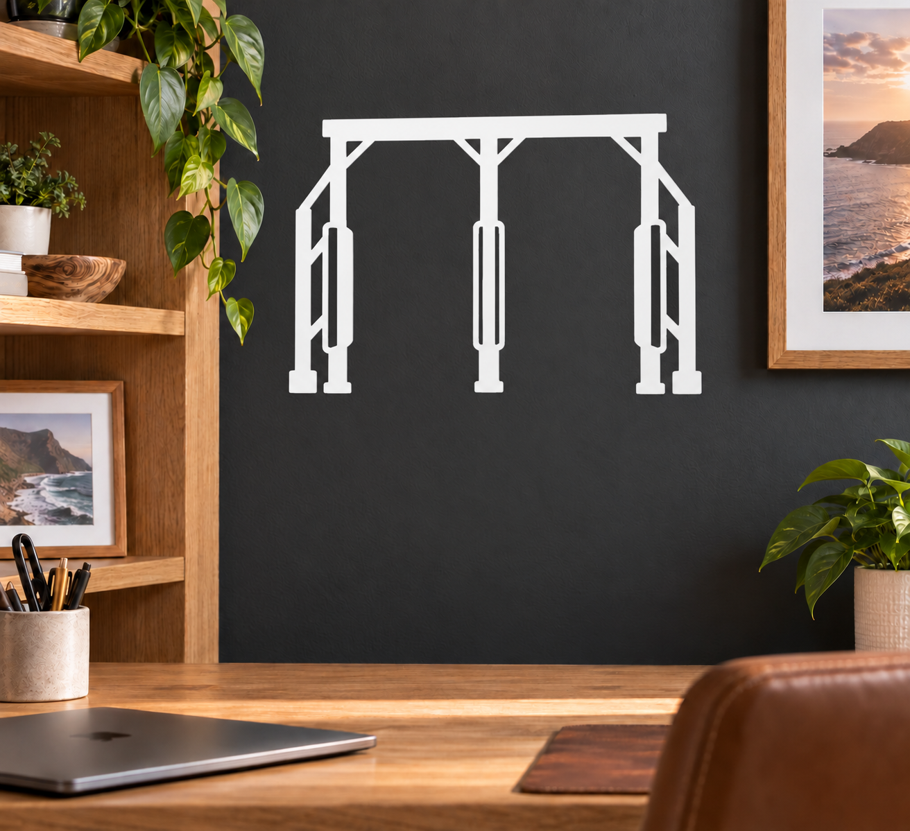 Horse racing starting bays vinyl decal, white starting gate outline with three side frames