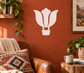 White tulip-shaped hot air balloon lift vinyl decal