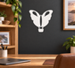 Butterfly hot air balloon vinyl decal, white silhouette with basket