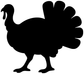 Black turkey vinyl decal silhouette close-up