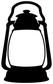 Black lantern silhouette vinyl decal