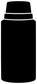 Thermos vinyl decal, solid black bottle silhouette with lid