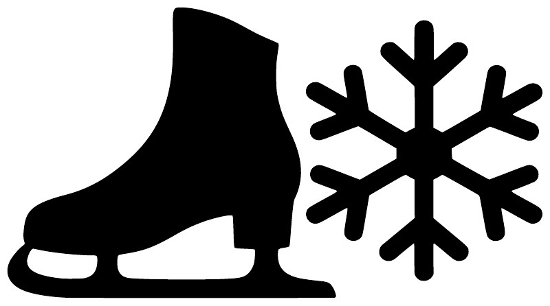 Black boot and snowflake vinyl decal design