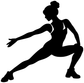 Jazz dance vinyl decal silhouette of a dancer in motion