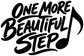 Vinyl decal graphic reading "One More Beautiful Step" in bold script
