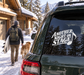 Black vinyl decal with “Another Night On Stage” text on a car rear window