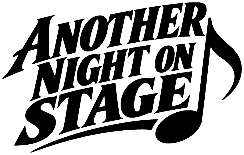 Vinyl decal reading “Another Night On Stage” in bold black lettering