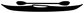 Black kayak side profile vinyl decal graphic