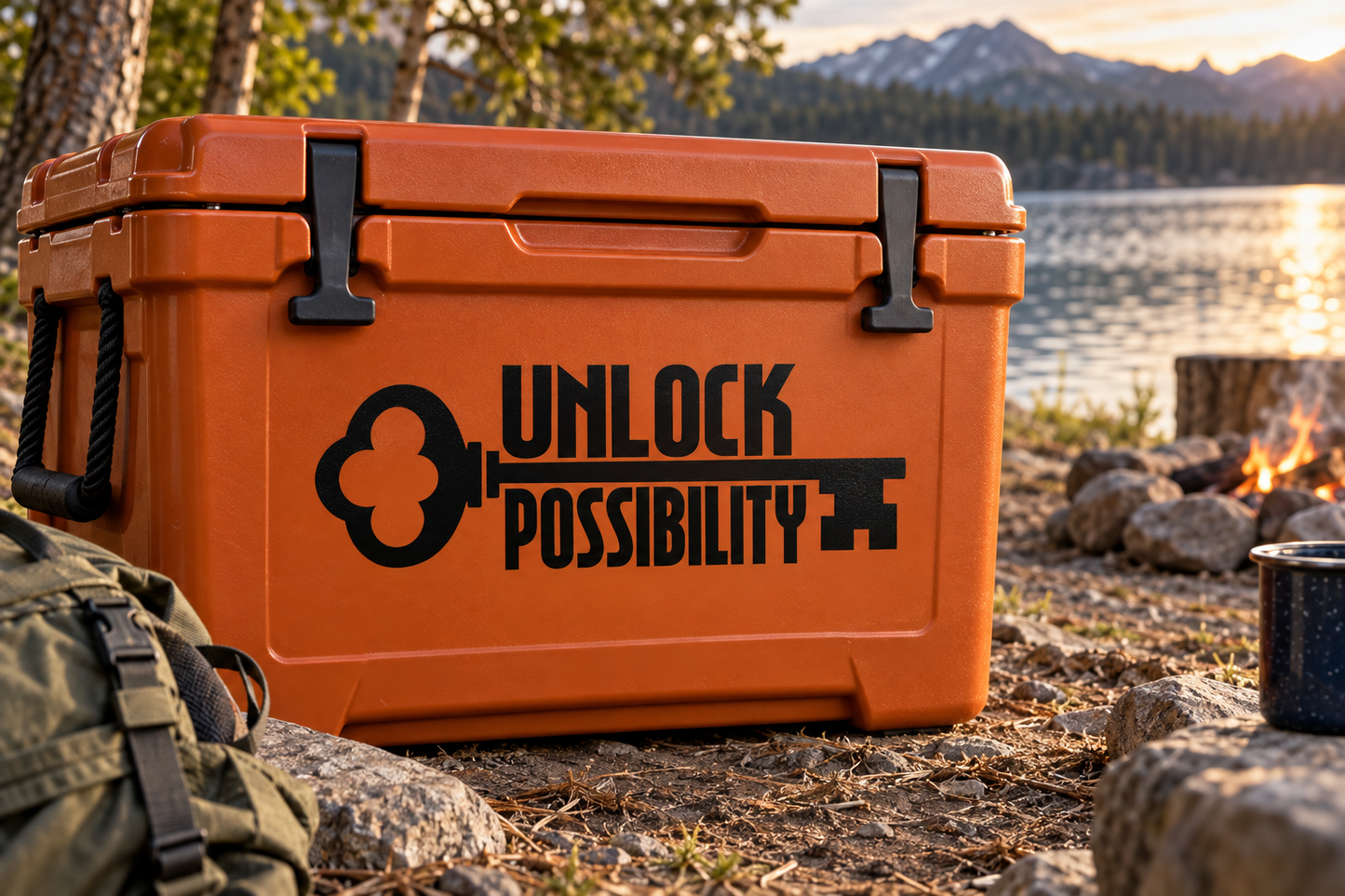 Unlock Possibility vinyl decal with black key icon and bold “UNLOCK POSSIBILITY” text
