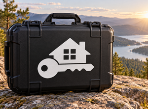 White house and key vinyl decal silhouette
