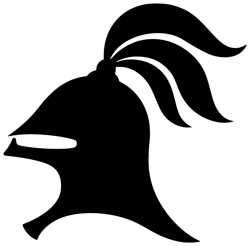 Black plumed guard knight helm vinyl decal silhouette