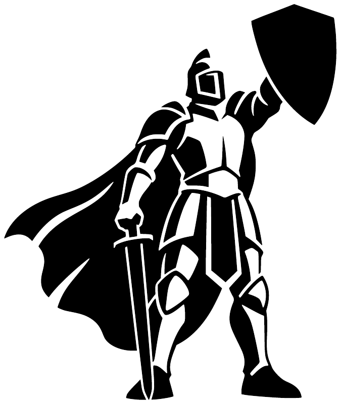 Black knight shield-lift vinyl decal silhouette