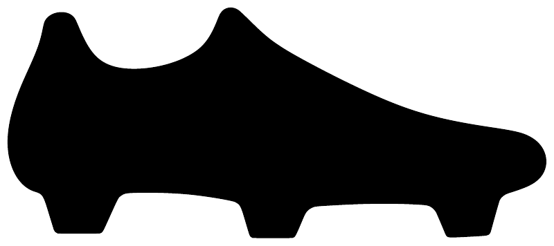Black lacrosse field cleat vinyl decal silhouette cutout shape