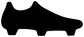 Black lacrosse field cleat vinyl decal silhouette cutout shape