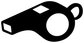 Lacrosse whistle vinyl decal graphic, black whistle icon with diamond detail