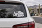 Las Vegas lucky dice wordmark vinyl decal with cactus and dice graphic on car rear glass