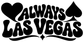 Black “ALWAYS LAS VEGAS” vinyl decal with heart and clover shapes