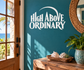 Vinyl wall decal with arched “HIGH ABOVE ORDINARY” lettering, white print