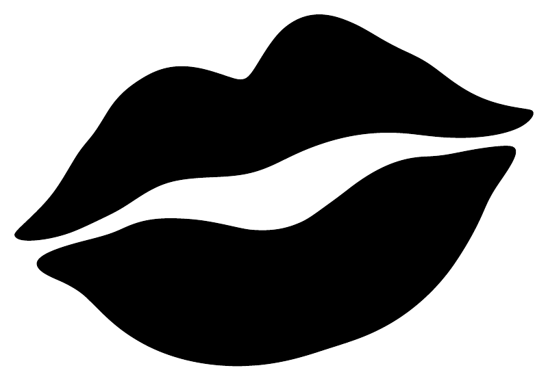 Black lips vinyl decal graphic