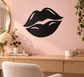 Black lips kiss vinyl decal silhouette
