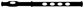 Flute vinyl decal: black flute silhouette with white oval finger-hole dots