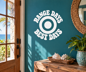 Vinyl wall decal: Range Days Best Days circular target design