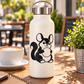 Chinchilla mascot vinyl decal of a black-and-white animal holding a heart