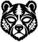 MaskCX020 — Bear Woodland Mask ; preview rendered from the saved vector PDF