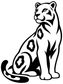 Black jaguar vinyl decal sticker outline with spots