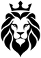Black and white crowned lion head emblem vinyl decal graphic