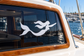 Mermaid vinyl decal, white silhouette on window glass