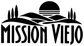 Mission Viejo rolling hills vinyl logo decal with large black wordmark on white background