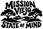 Black vinyl decal graphic: Mission Viejo State of Mind text with trees and river