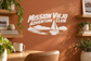 Mission Viejo Adventure Club vinyl decal with sailboat and waves, white and dark design
