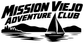 Mission Viejo Adventure Club vinyl decal close-up: bold text, sailboat, black waves