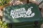 Always Mission Viejo vinyl decal with black lettering and dove illustration