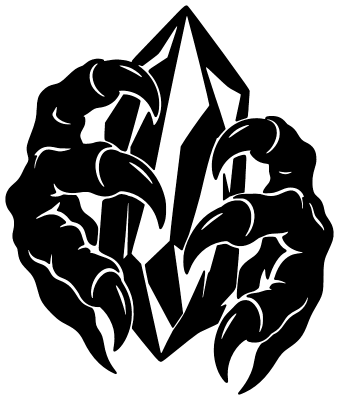 MonsterHandCX019 — Talons and Crystal ; preview rendered from the saved vector PDF
