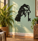 Vinyl decal of a black claw holding a key, bold silhouette