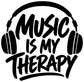 MusicCX008 — Music Is My Therapy ; preview rendered from the saved vector PDF