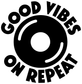 MusicCX010 — Good Vibes On Repeat ; preview rendered from the saved vector PDF