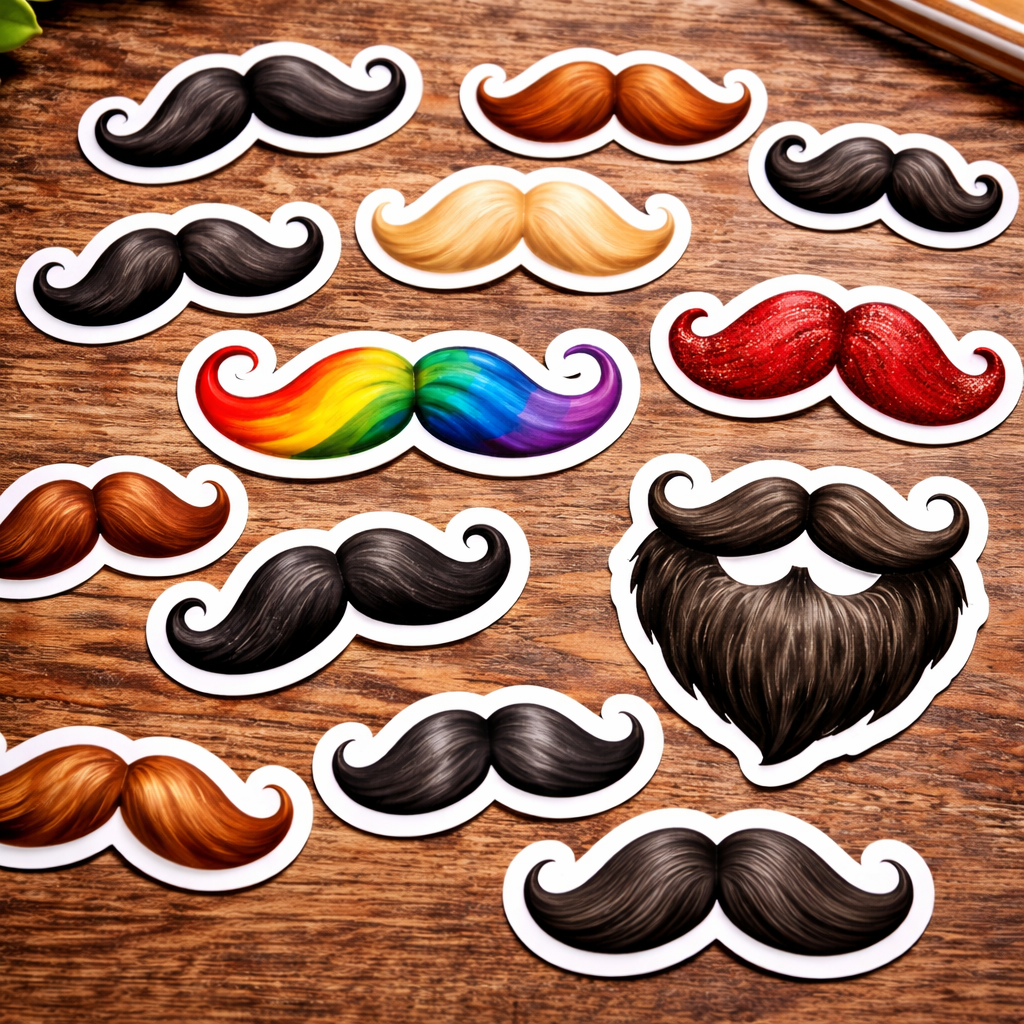 Mustache Stickers