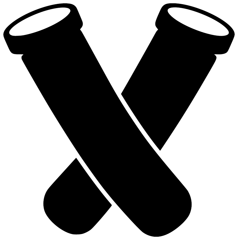 Paintball pod pair vinyl decal, bold black crossed pod icons with oval tips