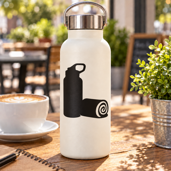 Paintball water break vinyl decal: paintball gun silhouette with swirl target