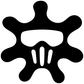 Black paintball splat mask vinyl decal sticker with bold silhouette
